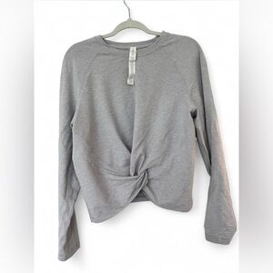 Lululemon Gray Long Sleeve Tie Front Sweatshirt